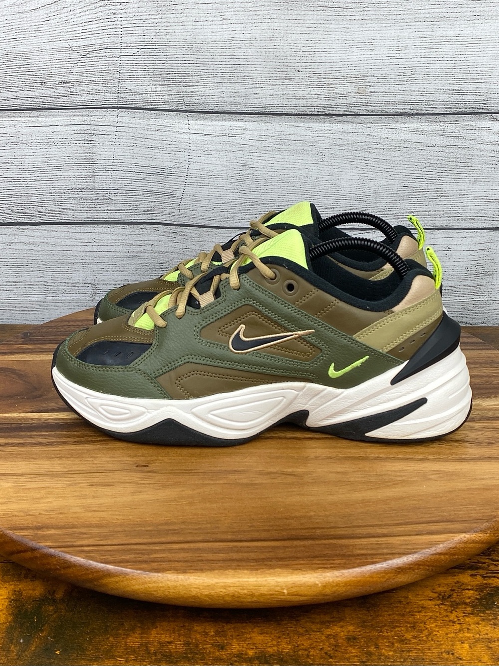 Nike M2K Tekno Yukon Brown Olive Green Sneaker AO3108-201 Women’s Size 8.5